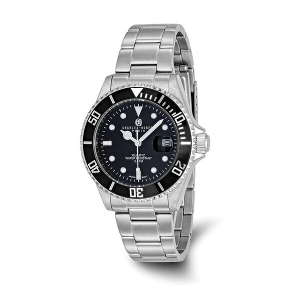 Charles Hubert Mens Rotating Diver's Bezel Watch - Picture 1 of 4